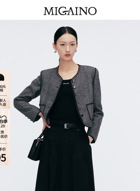 Migaino曼娅奴女装早春新款修身显瘦百搭打底毛衣MP12WH266