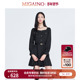 Migaino曼娅奴赫本风连衣裙女新款 方领显瘦百褶裙MN12DC062