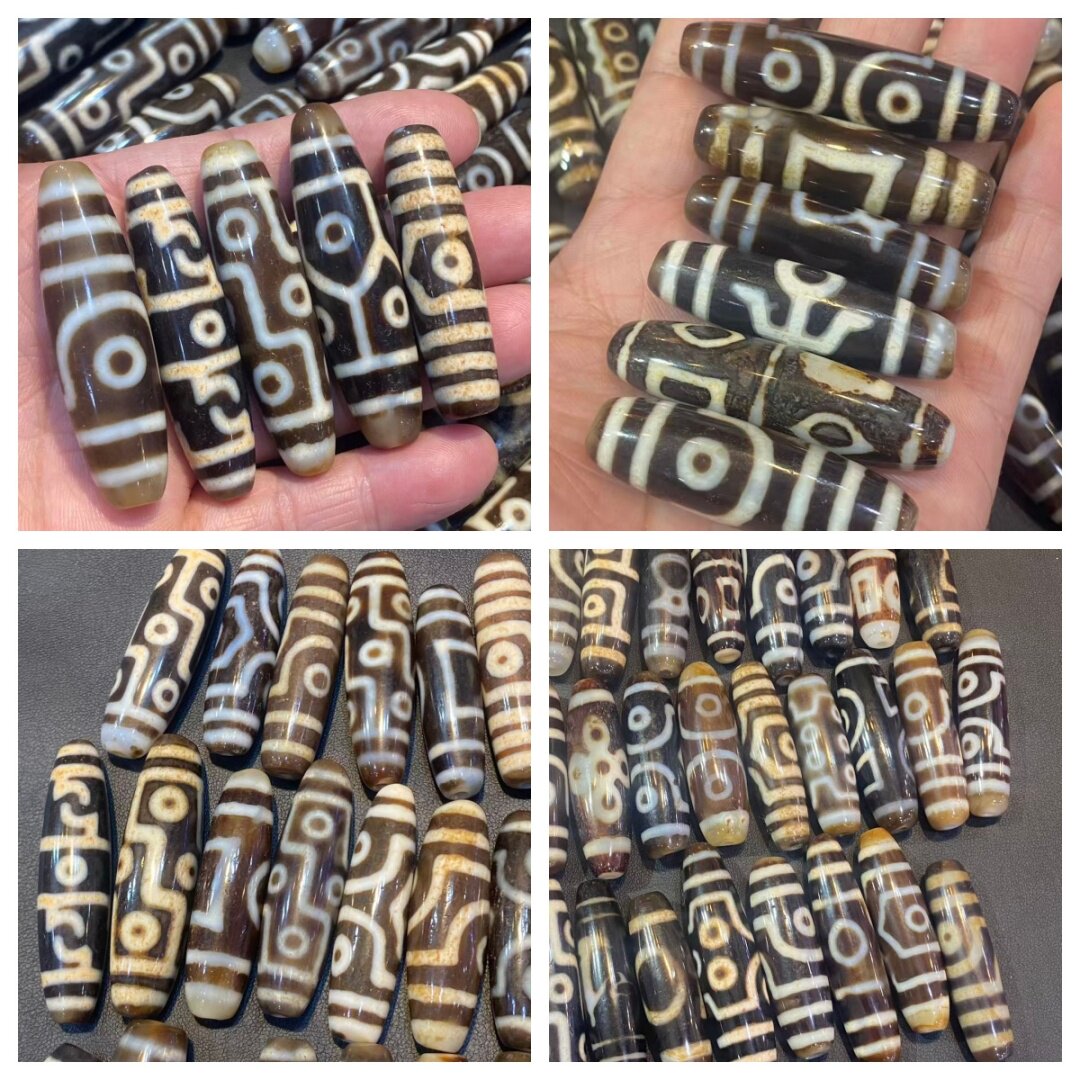 20颗/包台湾工艺玛瑙天珠二三九眼龟甲六眼等风化包浆散珠配珠