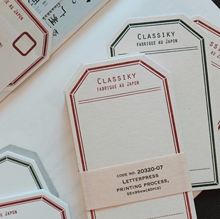 蘑菇屯 日本进口 仓敷意匠复古印刷便签 手帐装饰记录书写便笺