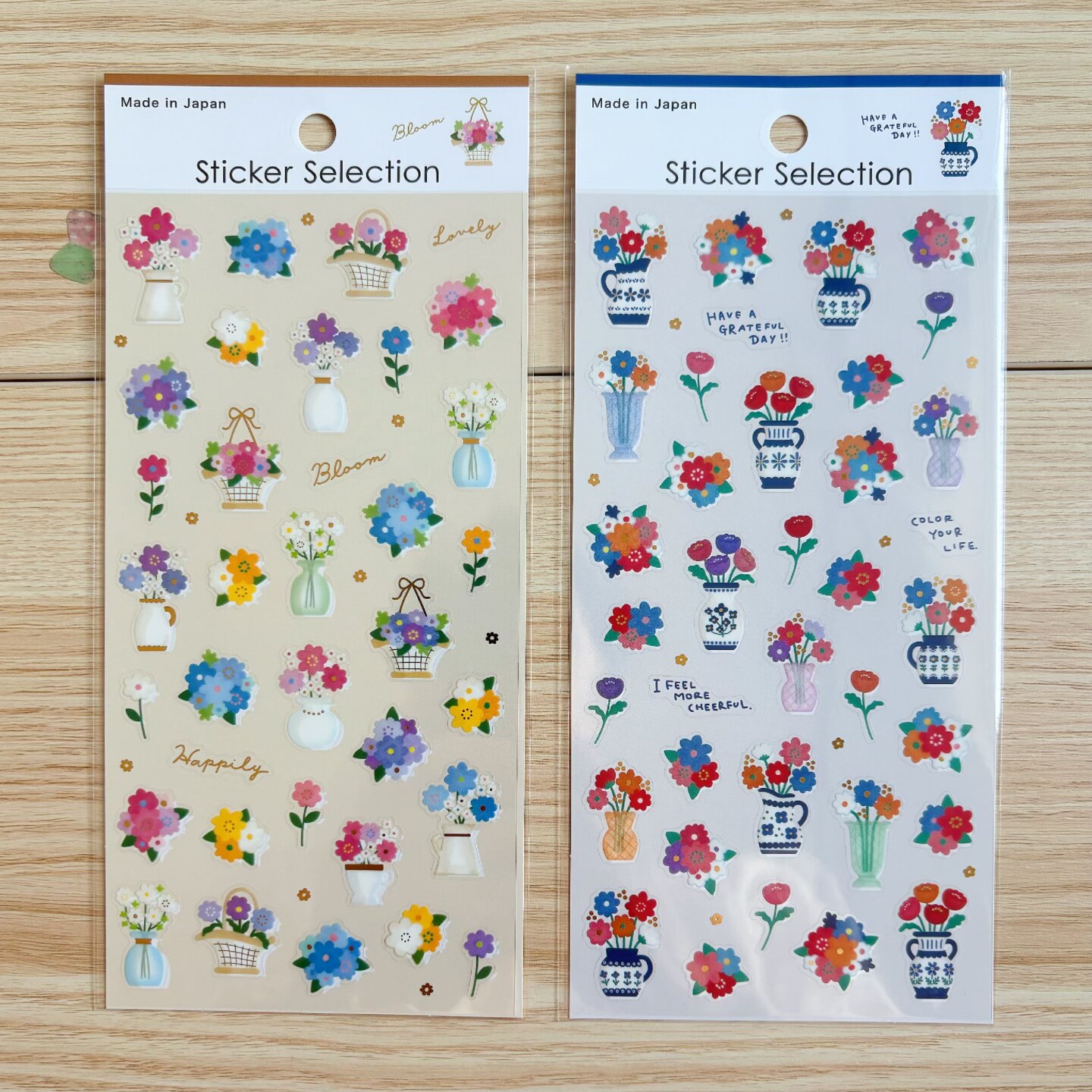 蘑菇屯 日本进口 gaia鲜花贴纸 美丽花束花朵手帐拼贴装饰贴画