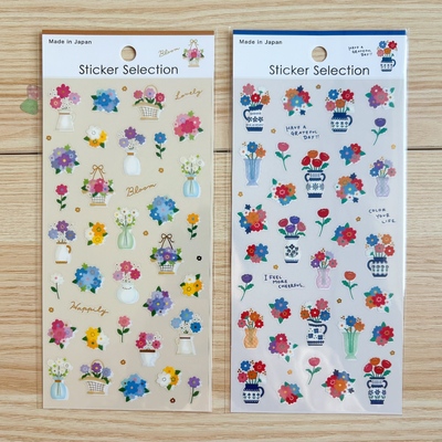 日本gaia鲜花美丽花束装饰贴纸