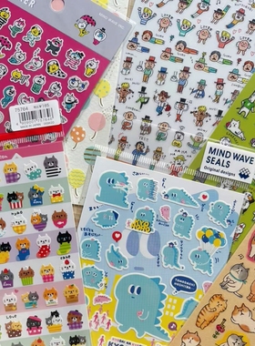 蘑菇屯 日本进口 Mind Wave旧款贴纸合集 可爱手帐小素材拼贴