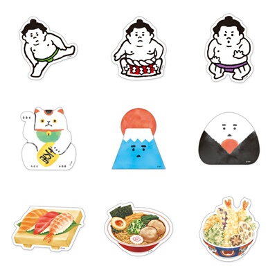 日本Mindwave日式和风防水贴纸