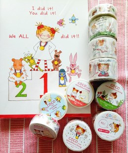 蘑菇屯 日本Greeting Life品牌 Coco酱女孩和纸胶带 对话便利贴