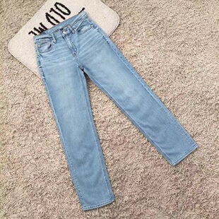 2025新款 百搭时尚直筒 浅色 女士 牛仔裤