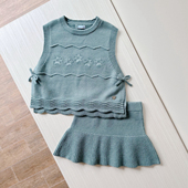 9岁 女童鱼尾半裙 出口西班牙童装 秋冬季 毛线马甲 分开拍