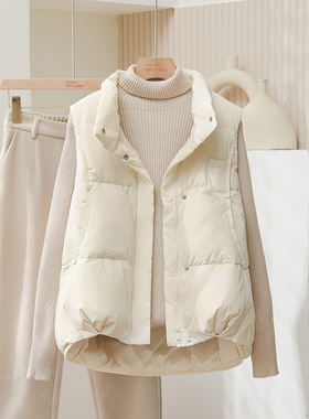 秋冬新款羽绒马甲女韩版外穿洋气坎肩背心羽绒服时尚潮马夹反季潮