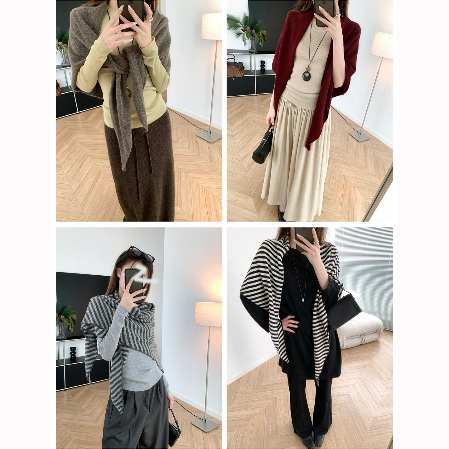 时髦人粗针加厚围巾秋冬外搭