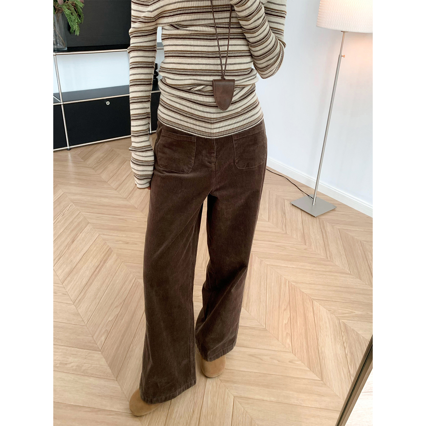 宽松版灯芯绒休闲裤秋冬百搭