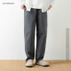 男潮牌宽松百搭休闲长裤 LFH写意 日系复古水洗直筒工装 裤 春季 新款