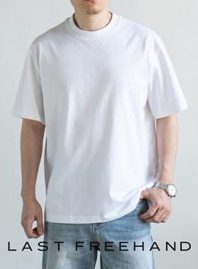 LFH写意 春夏季新款索罗娜凉感圆领短袖T恤男宽松直筒休闲纯色棉T