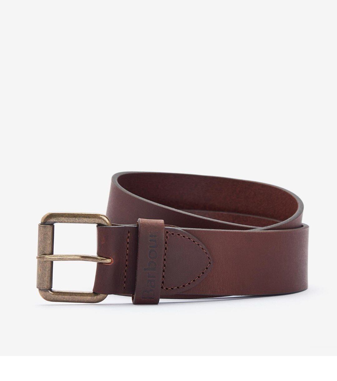 上海现货barbour belt纯牛皮真皮男士皮带腰带黄铜扣复古做旧