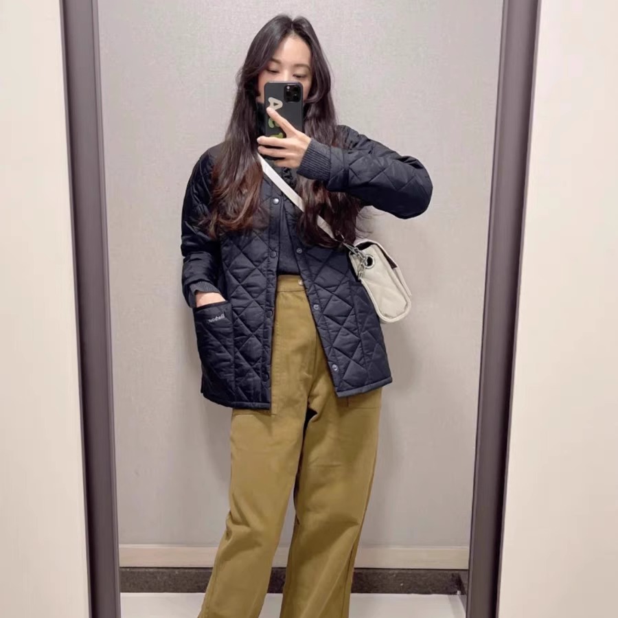 barbour菱格绗棉外套棉服女士
