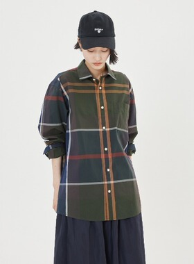 现货Barbour Fortrose Shirt经典格纹纯棉格纹衬衫春秋MSH4991