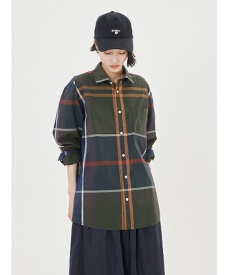现货Barbour Fortrose Shirt经典格纹纯棉格纹衬衫春秋MSH4991