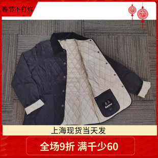 上海现货barbour summer liddesdale菱格棉服夹棉保暖外套棉衣女