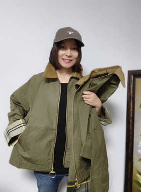 正品现货BARBOUR Catlin女士无蜡短款休闲外套防水风衣LSP0203