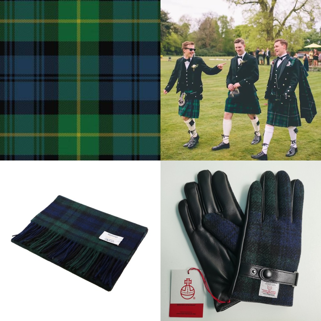 上海现货英国Edinburgh正品苏格兰格纹羊毛围巾harris哈里斯手套