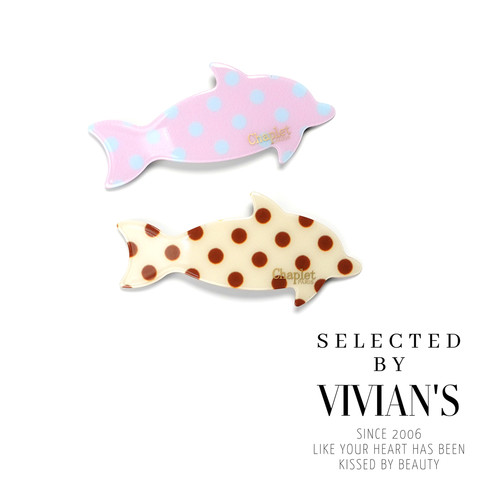 佩妮Chaplet可爱波点海豚BB夹