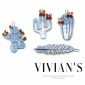 法式 佩妮Chaplet青蛙扣刘海夹发夹发卡百搭 West 仙人掌边夹 Far