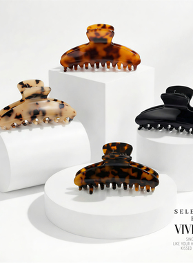 中大简约抓夹~气质百搭~Chaplet抓夹发抓发夹发卡盘发爪夹醋酸