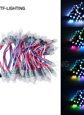 LED全彩灯珠灌胶防水草帽RGB灯串
