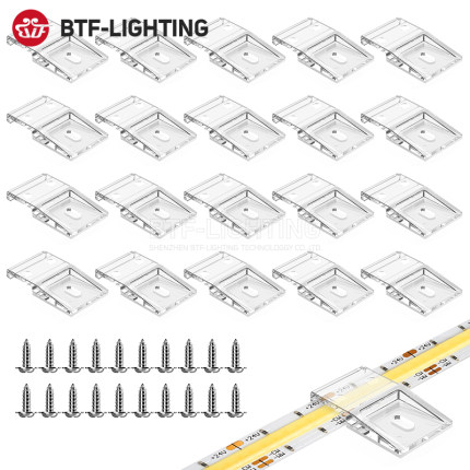 LED灯带固定扣卡槽灯具配件透明不遮光防水胶卡子10mm免打孔卡扣