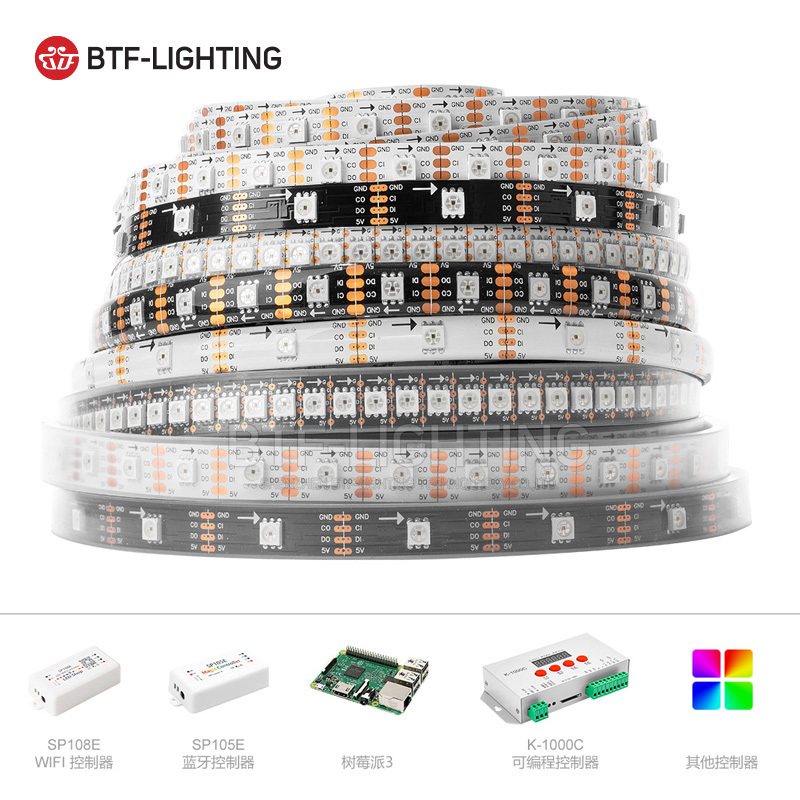 led热卖SK9822双信号全彩软灯带