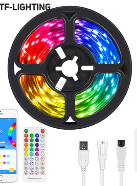 LED灯带音乐套装蓝牙APP控制RGB桌面电视背景墙酒柜氛围幻彩灯条
