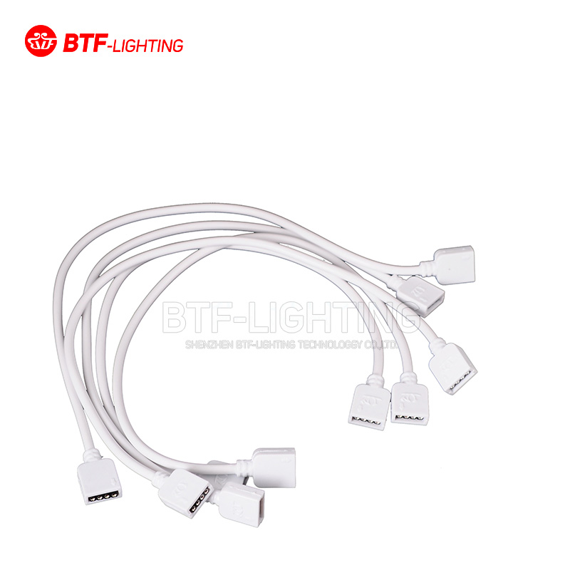 led灯带白色延长线灯条接头接线