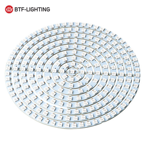 LED37位93位241位WS2812b 5050RGB内置全彩驱动圆形开发板5V灯环