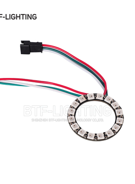 LED16位WS2812b内置5050RGB全彩驱动圆形开发板灯环5V原创设计款