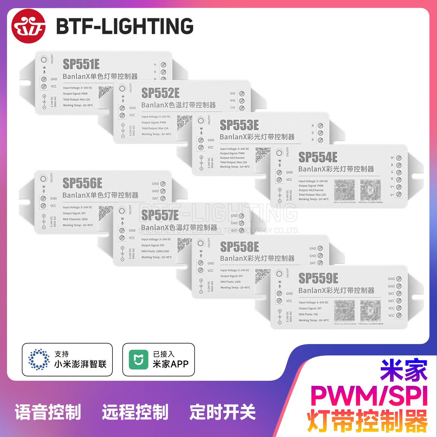 SP558EWiFi控制器已接入米家APP