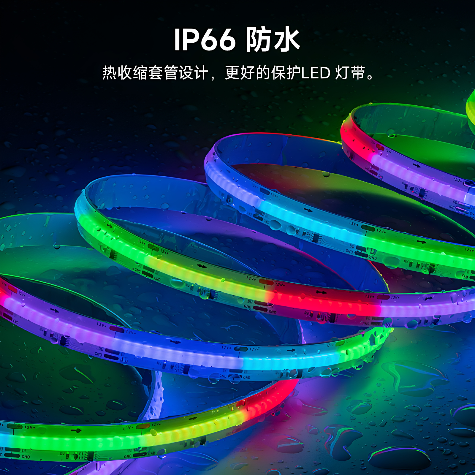 FCOB全彩RGB可编程流水LED灯带