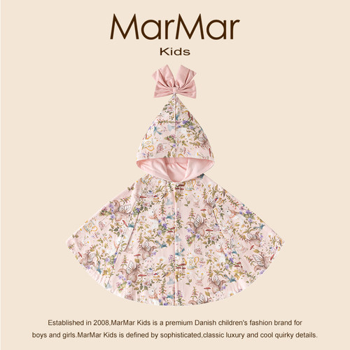 MARMARKIDS女宝蝴蝶结斗篷