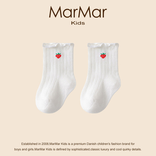KIDS婴儿袜中筒袜春精梳棉棉秋冬无骨袜子松口不勒腿 丹麦MARMAR