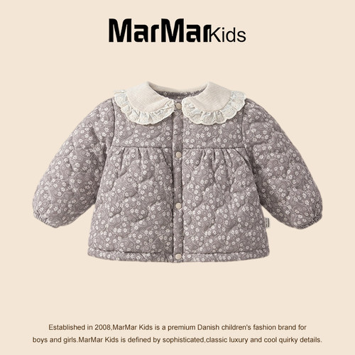 MARMARKIDS女童加厚保暖棉袄