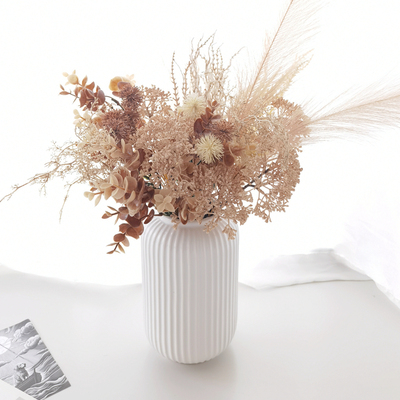 侘寂凤复古仿真花材尤加利芦苇草