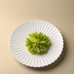 先锋匠厨菊花平盘凉菜盘精致位上菜盘冷菜盘会所餐具意境菜创意
