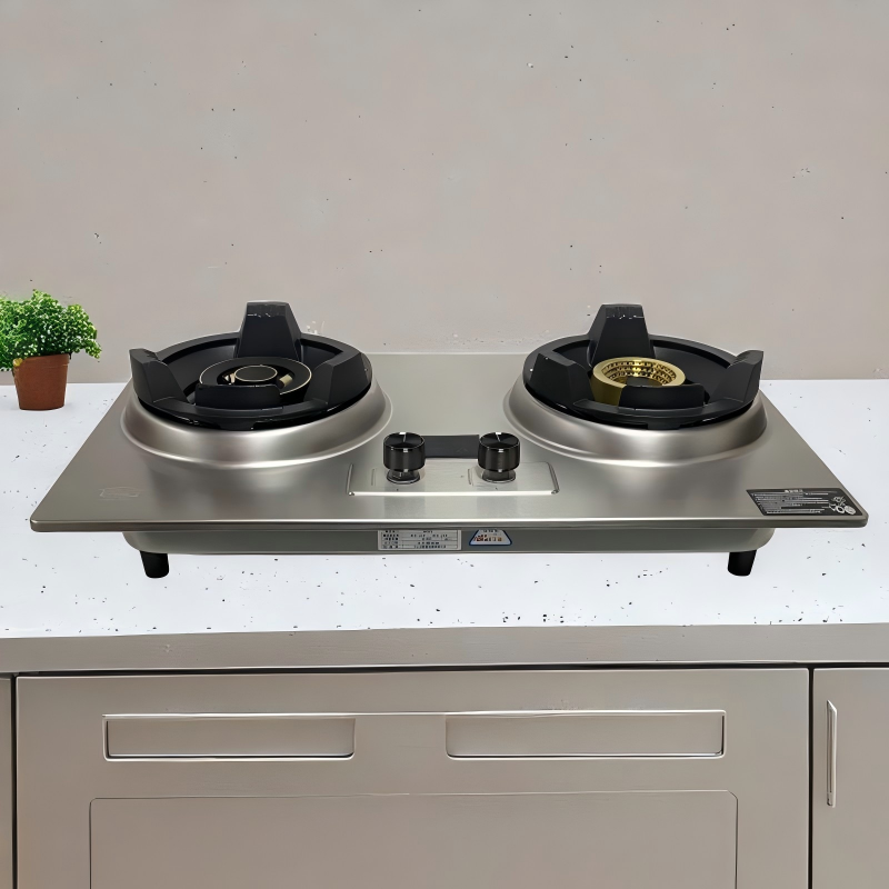 厨妃A98烈焰灶燃气灶嵌入式双灶中心直喷天然气猛火灶具熄保液化