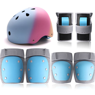 滑盟专业滑板头盔护具轮滑儿童成人护膝滑步车平衡车运动防护速滑