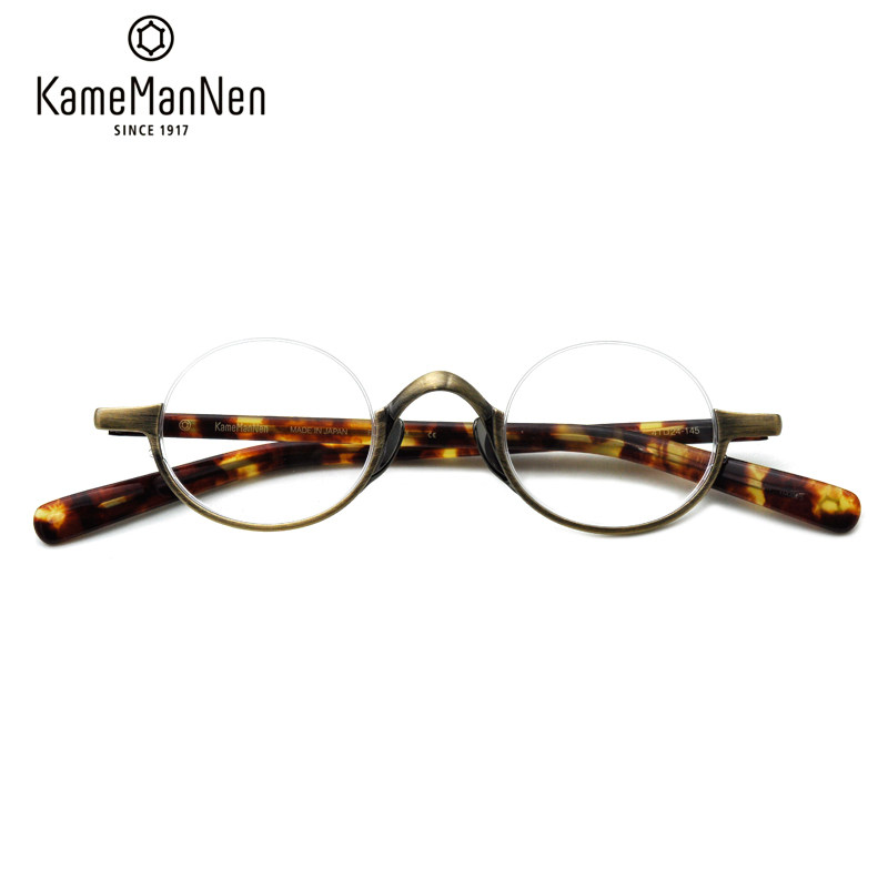 日本手工KameManNen万年龟眼镜框钛复古文艺男女近视眼镜架KMN800