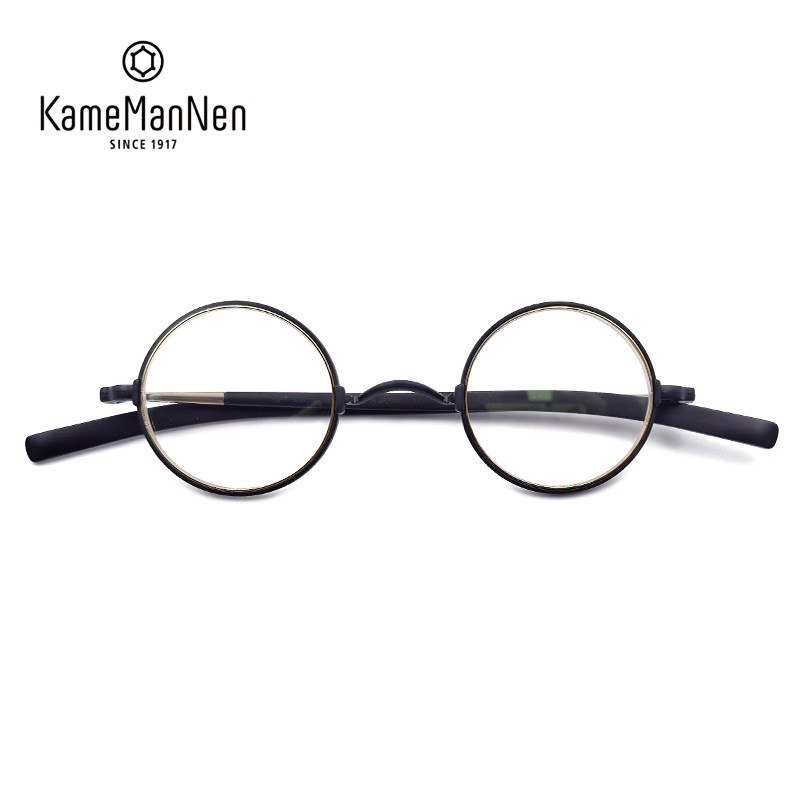 日本手工KameManNen万年龟眼镜框钛复古文艺男女近视眼镜架KMN772