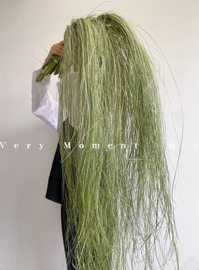 花艺装置美陈花材水烛叶丝干花花束垂挂型装饰材料大型草月流摆件