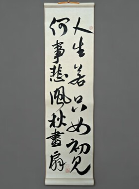 人生若只如初见行书挂轴书法