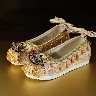 【容颜尊】古风明制中式婚礼绣鞋中式古装秀禾婚鞋女原创汉服婚鞋