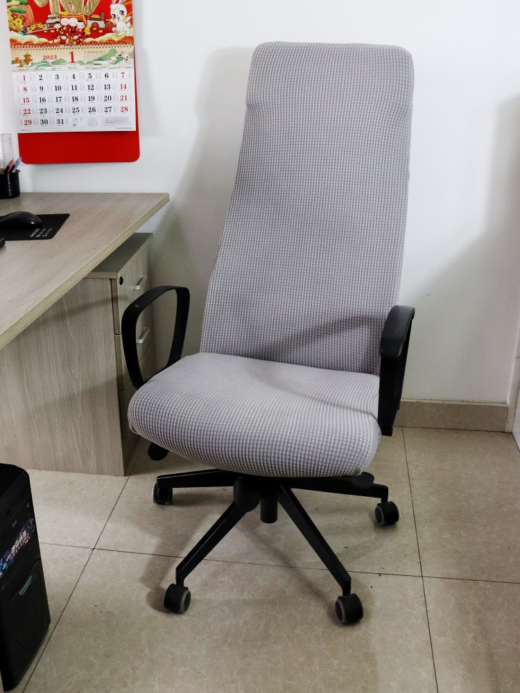 电脑老板椅罩定制高弹力提花玉米粒办公防尘超高背分体椅子坐套罩