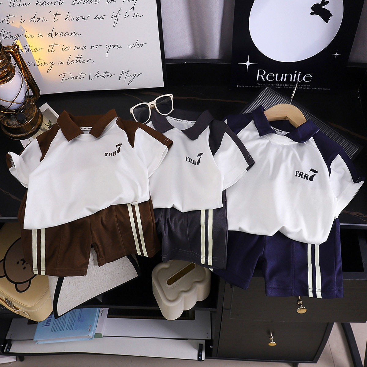 男童套洋气夏季短袖t恤短裤运动服宝宝POLO衫儿童休闲两件套薄款,童装/婴儿装/亲子装,儿童运动套装,淘宝优惠券,粉丝福利购,淘宝优惠卷