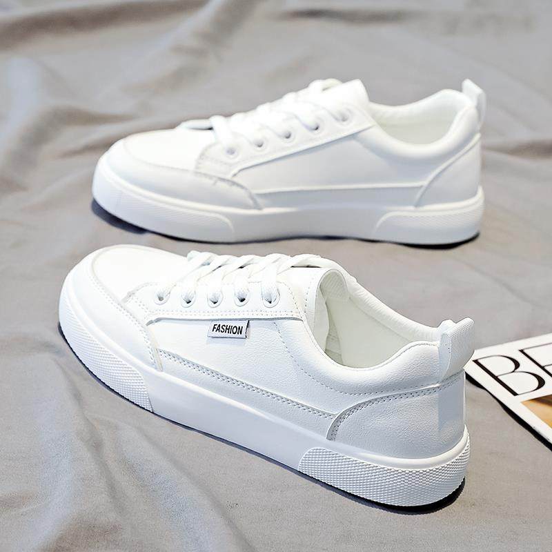 香港简约百搭平底真皮小白鞋子2026新款春季运动休闲板鞋轻便女鞋